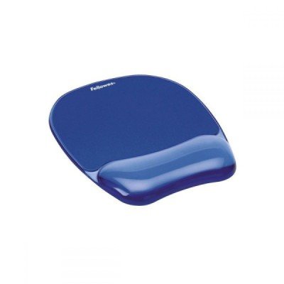 MousePad Gel Crystal-Fellowes με Υποστήριγμα Καρπού Μπλε